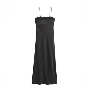 Abercrombie & Fitch Cowl Back satin slip dress